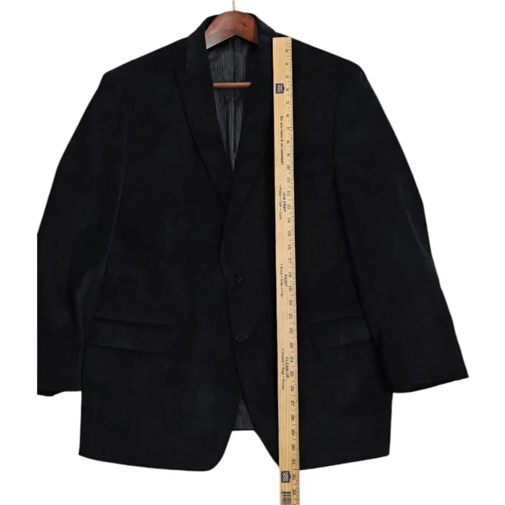 Calvin Klein Velvet Classic Gray Black Sport Coat 46R
